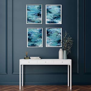 Monet Ripples I - IV by Tammy Keller Contemporary Art 