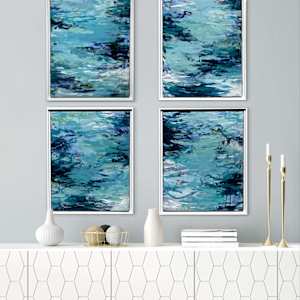 Monet Ripples I - IV by Tammy Keller Contemporary Art 