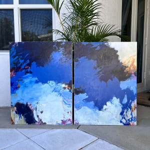 Diagonal Dive Diptych by Tammy Keller Contemporary Art 