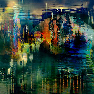 Venice Underwater City_Nightime 7.25 x 9.25 2/200 by Elaine Pratt
