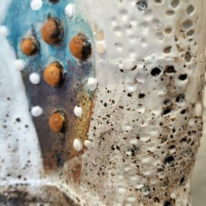 STAR FISH SKIN POT by Linda Leftwich  Image: Close up of star fish skin