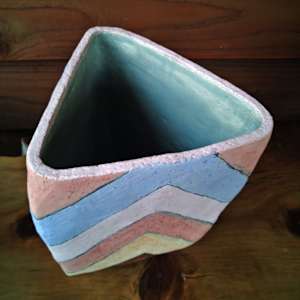 TRIANGULAR PLANTER by Linda Leftwich  Image: Top view