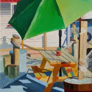 Green Umbrella by Linda Peterson