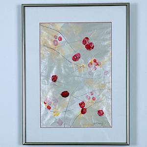 Winter Berries by Melissa McDonough-Borden  Image: Acrylic on paper, framed.