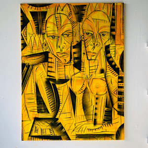 Tapestry Series - acrylic on unstretched canvas by SHAWN SKEIR 