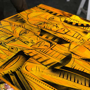 Tapestry Series - acrylic on unstretched canvas by SHAWN SKEIR 