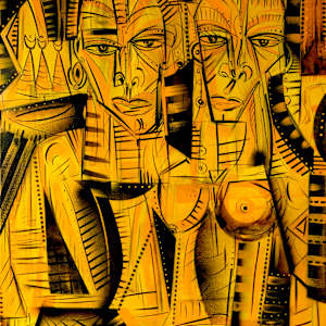 Tapestry Series - acrylic on unstretched canvas by SHAWN SKEIR 