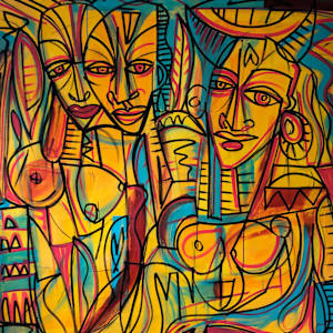 Tapestry Series - acrylic on unstretched canvas by SHAWN SKEIR 