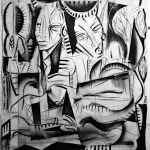 Tapestry Series - acrylic on unstretched canvas by SHAWN SKEIR 