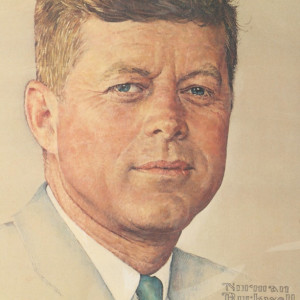 Lithograph of Norman Rockwell's "John F. Kennedy" by Norman Rockwell 