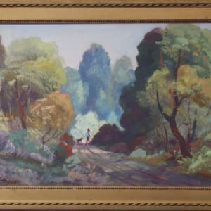 Cowboy on Dirt Road by Carl Hoppe