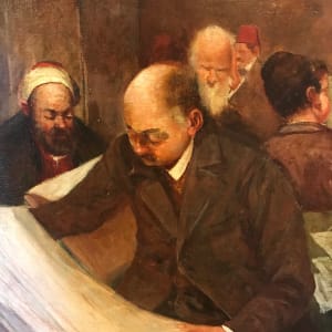 Man Reading Paper by N. Scotti