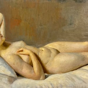 Liggend naakt (laying nude) by Emile Moulin