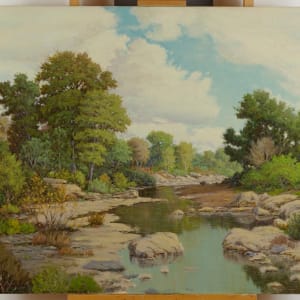 Creek in Zilker Park by M. Walton Leader  Image: front (after cleaning)