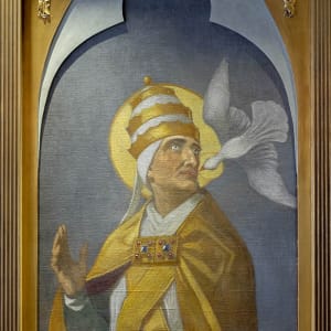 Portrait of  Pope Gregory with the Holy Spirit descending on him by Unknown