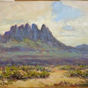 The Lawton Mountain/Sawtooth Mountain West Texas by Rolla Sims Taylor  Image: front (after cleaned)