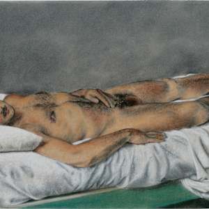 Martin Lying Nude by Sandra Fisher, Image 1.