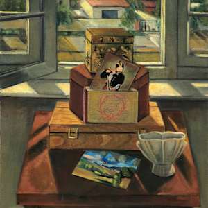 Still Life with Postcard and Open Window (The Fifer by Manet) by Ethel Fisher, Image 6.