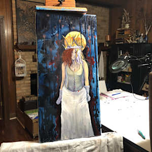 Wildling by Frances Byrd  Image: Wildling WIP in Studio