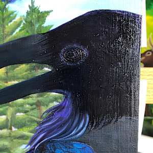 Black Lodge Harbinger by Frances Byrd  Image: Raven Study Head Detail