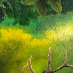 The Hart and the Hind by Frances Byrd  Image: The Hart and the Hind Sky Detail