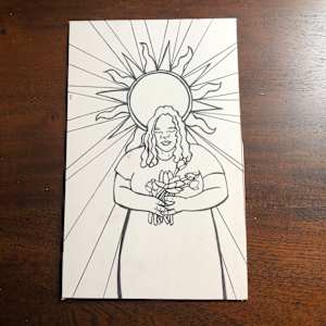 Golden Girl by Frances Byrd  Image: Golden Girl Line Drawing