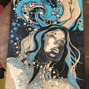 Stargazer by Frances Byrd  Image: Stargazer Completed Block