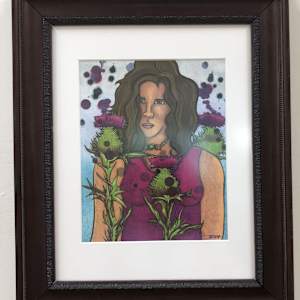 Lady of Thistles by Frances Byrd  Image: Lady of Thistles Framed