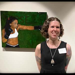 Perseverance by Frances Byrd  Image: Artist and Portrait at the 2024 La Grange Museum of Art 5th Southeast Regional Juried Exhibition