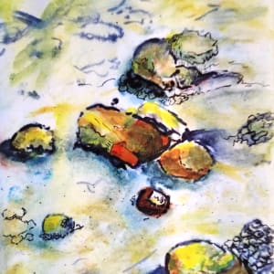 Roches et ruisseau / Rocks and brook by Helene Montpetit