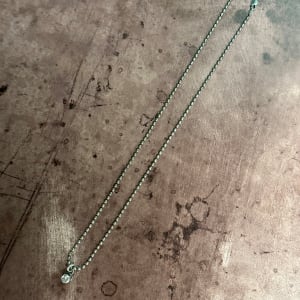 "I Woke Up Like This Layering Necklace" - CZ Pendant  on 18" oval bead bead ball chain by Shasta Brooks  Image: All Art © Shasta Brooks Studio LLC