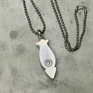 "Sage Horizon Pendant" - Black Hills turquoise in sterling by shasta brooks studio  Image: All Art © Shasta Brooks Studio LLC