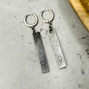 "Echo Tag Earrings" - Kingman turquoise and sterling by shasta brooks studio  Image: All Art © Shasta Brooks Studio LLC