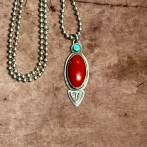 "Western Venus Necklace" with Italian Coral and Turquoise by Shasta Brooks  Image: All Art © Shasta Brooks Studio LLC