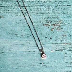 "I Woke Up Like This Layering Necklace" - CZ Pendant on 30" baby bead ball chain (1.2mm) by Shasta Brooks  Image: All Art © Shasta Brooks Studio LLC