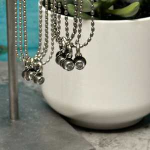 "I Woke Up Like This Layering Necklaces" - 18" - high quality CZ and sterling 1/3 by shasta brooks studio  Image: All Art © Shasta Brooks Studio LLC