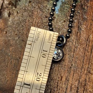 "I Woke Up Like This Layering Necklace" - CZ Pendant on 24" baby bead ball chain (1.2mm) - Preorder by Shasta Brooks  Image: All Art © Shasta Brooks Studio LLC