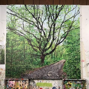 Enchanted Personali-Tree by Amy Ferrari  Image: Painting in progress.
