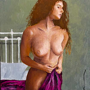 Nude Next to Bed by Laurence Barbera