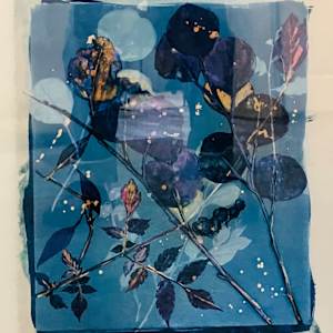 Turquoise Blue with Splatters by Rhonda Burton