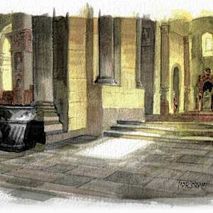 Divine Light, Cefalu' Cathedral by Ernie Marjoram