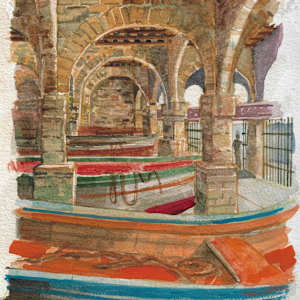 Docked Tuna Boats, Favignana by Ernie Marjoram