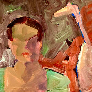 Self Portrait of Frida with Heron by Mel Smothers