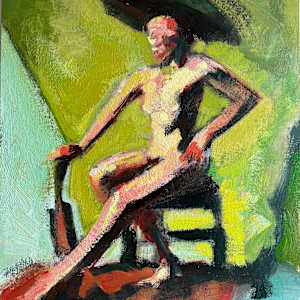 SEATED POSE OF A LADY with a HAT #2 by Shant Beudjekian, Image 1.