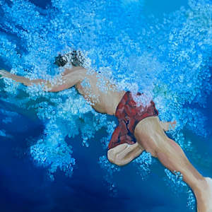 Boy Jumping in Water by Kathryn Pitt