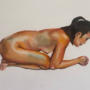 Crouching Down by Kathryn Pitt