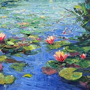 Water Lilies by Kyoko Ishigami, California Art League