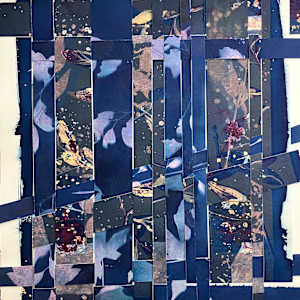 Large Blue Weave by Rhonda Burton