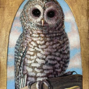 Spotted Owl with Cigarette by Lynette K. Henderson