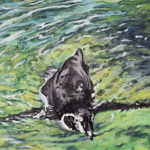 Swimming Penguin II by Lynette K. Henderson